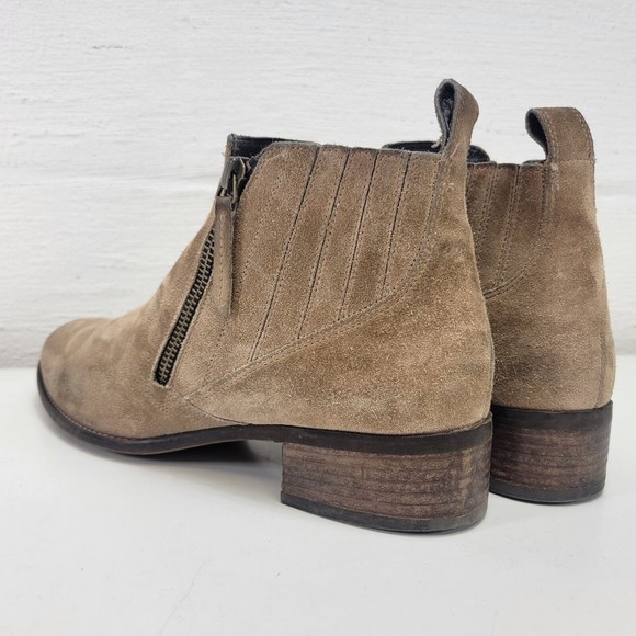 Paul Green‎ Women's Size 9 Brown Suede Leather Zip Ankle Chelsea Heeled Boots - Picture 11 of 15